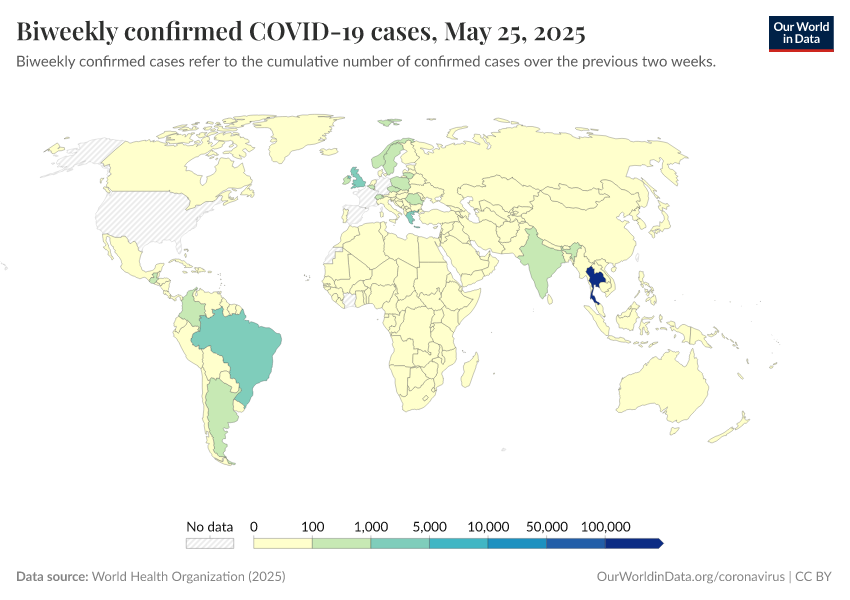 A thumbnail of the "Biweekly confirmed COVID-19 cases" chart