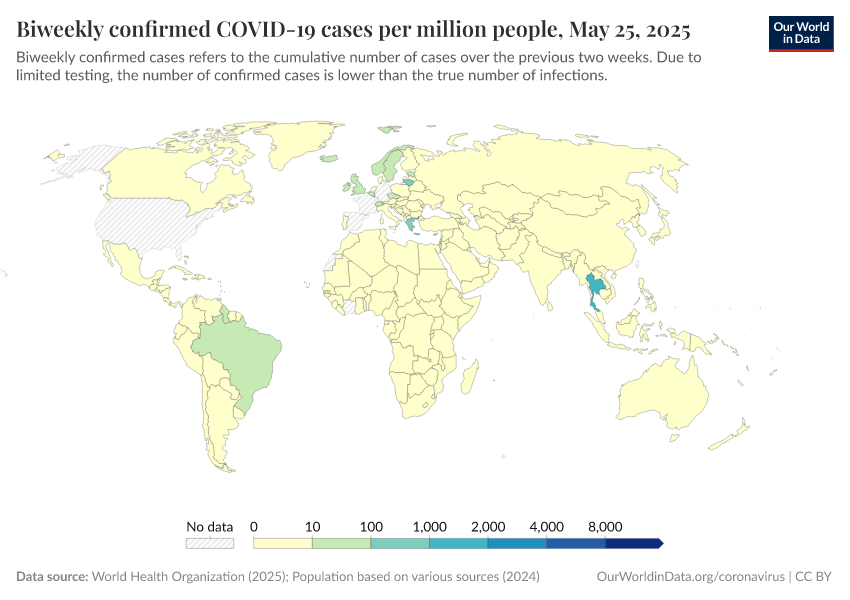 A thumbnail of the "Biweekly confirmed COVID-19 cases per million people" chart