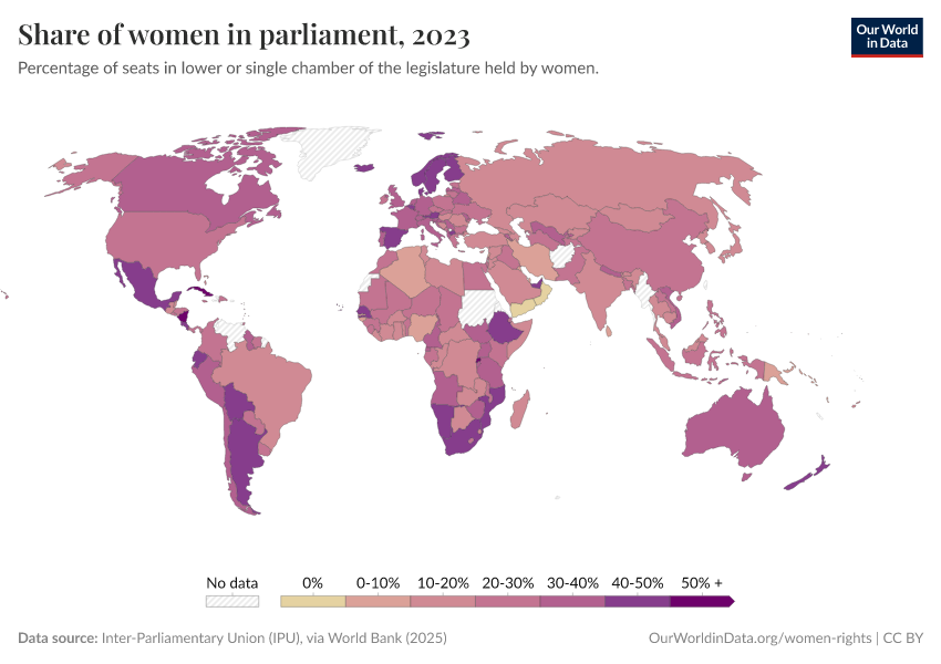A thumbnail of the "Share of women in parliament" chart